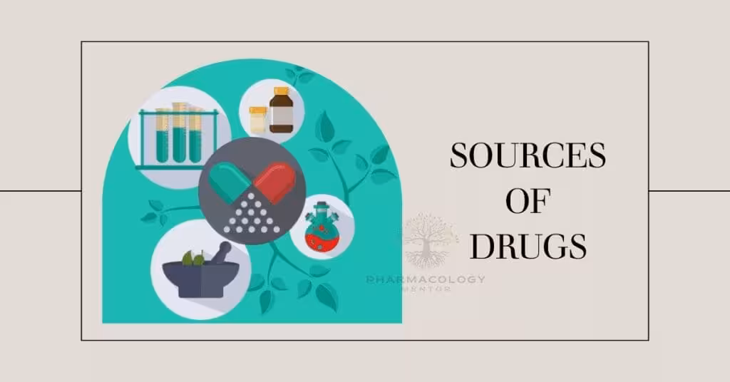Various sources of drugs