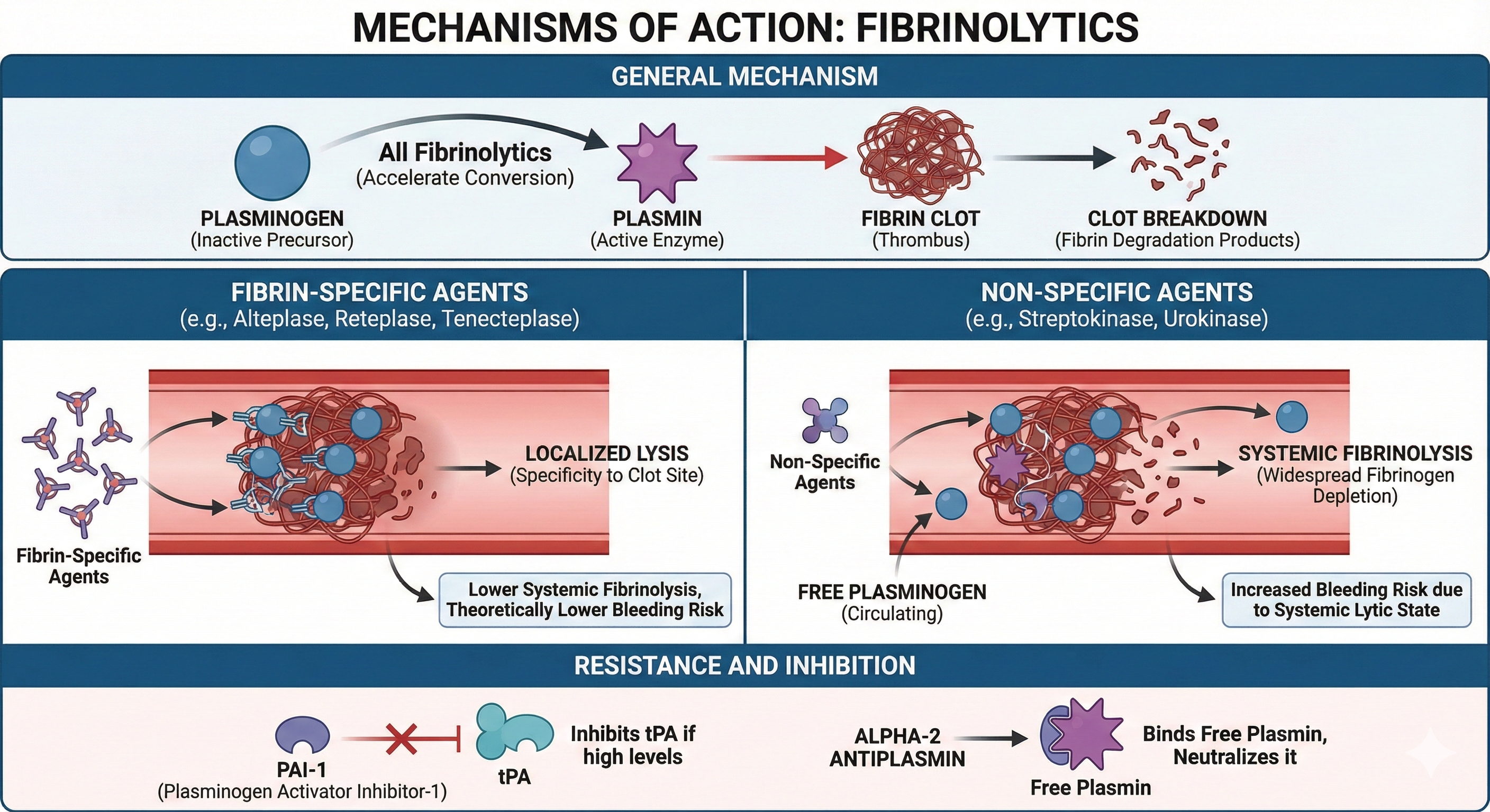 mechanism of action of fibrinolytics
