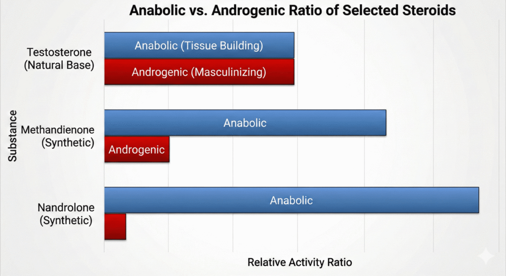 Anabolic vs. Androgenic Ratio of Selected Steroids