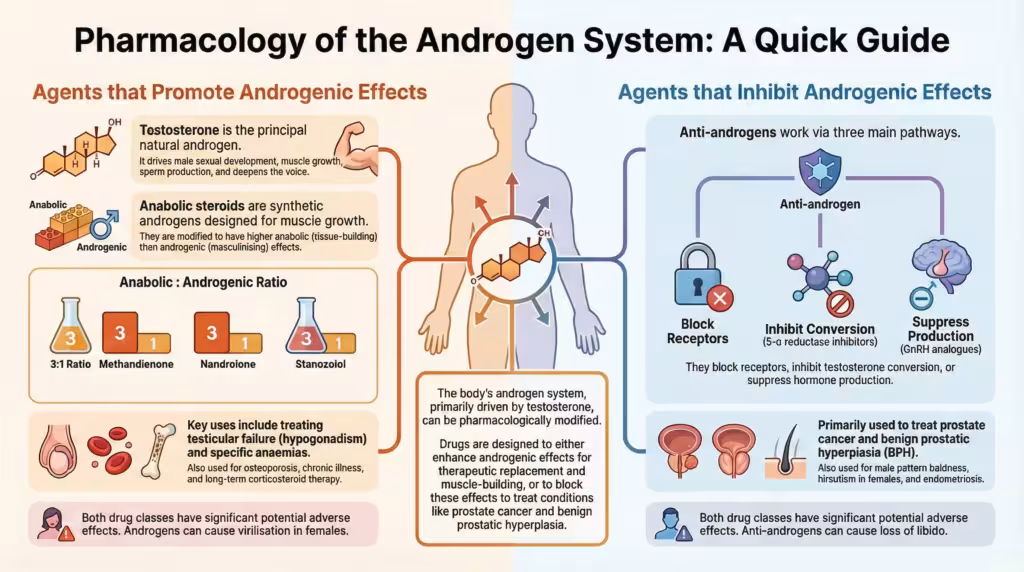pharmacology of androgens and antiandrogens