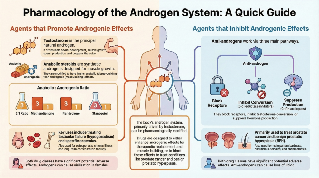 pharmacology of androgens and antiandrogens