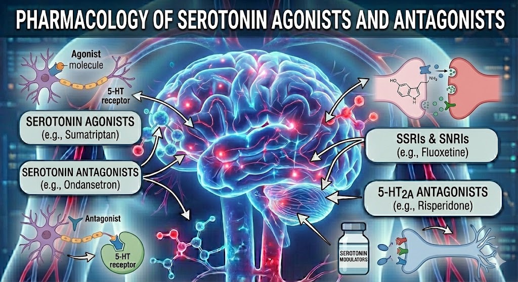 Pharmacology of Serotonin Agonists and Antagonists