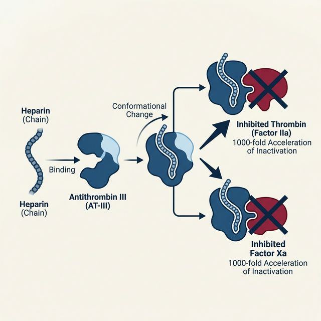 Heparin Mechanism of Action - AT-III binding
